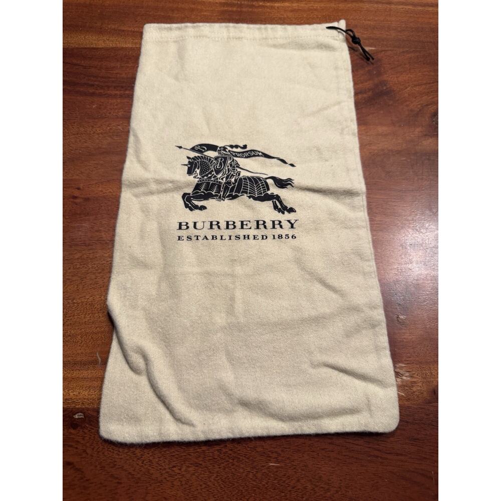 Authentic Burberry Logo Dust Bag Drawstring Travel Storage ( 14” x 8”)
